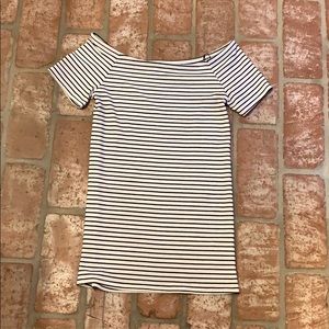 Off the shoulder stripped top